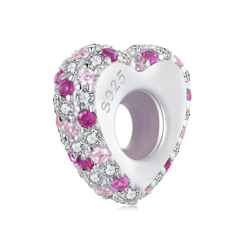 Heart Silicone Spacer Beads Charm