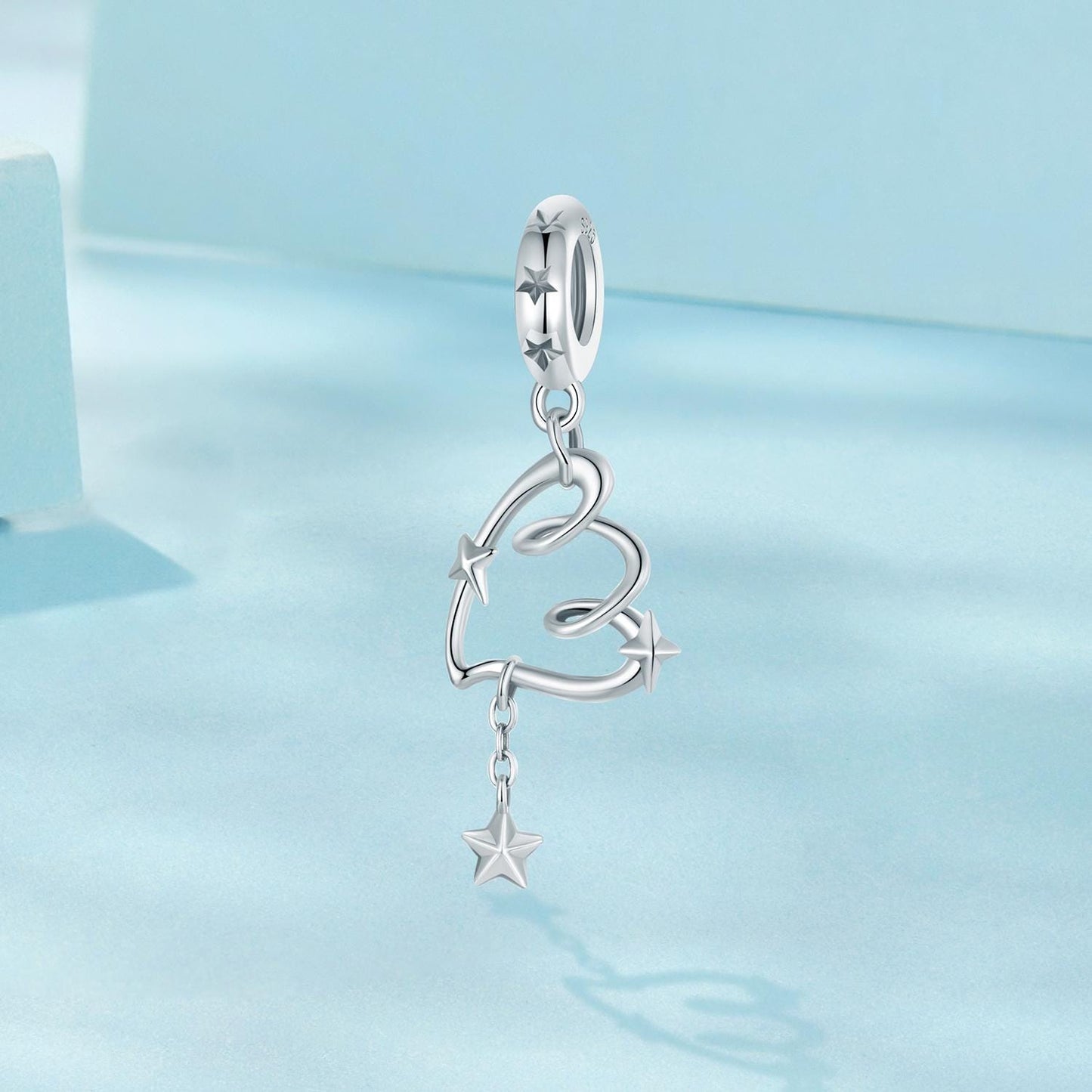 Twisted Heart Pendant Charm