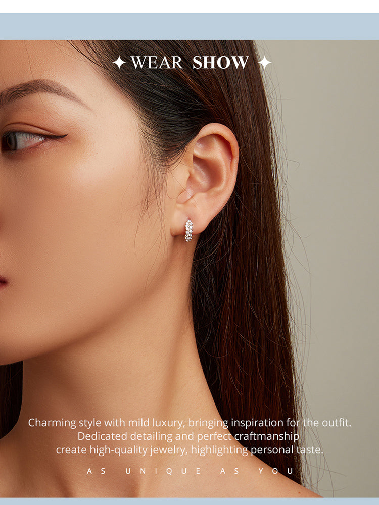 Elegant Zircon Clip-On Earrings