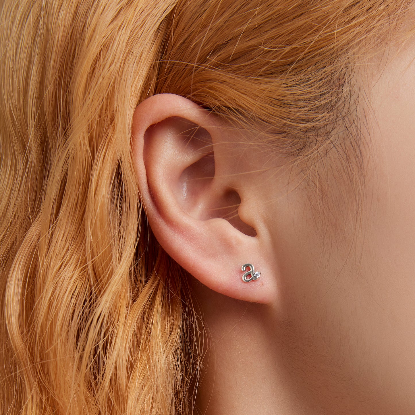 Alphabet M Stud Earrings