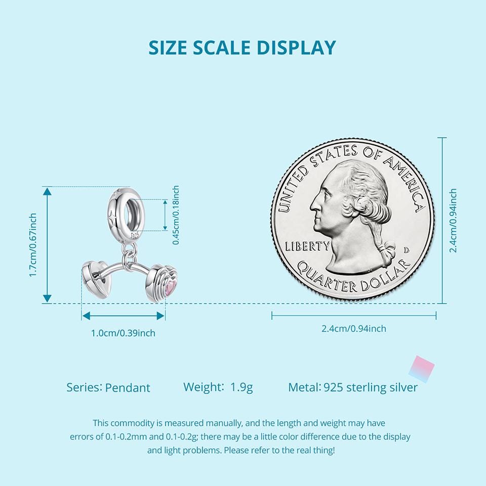 Barbell Pendant Charm