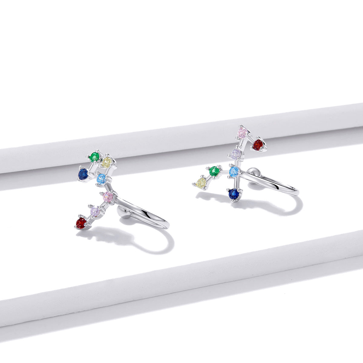 Star Track Hoop Earrings