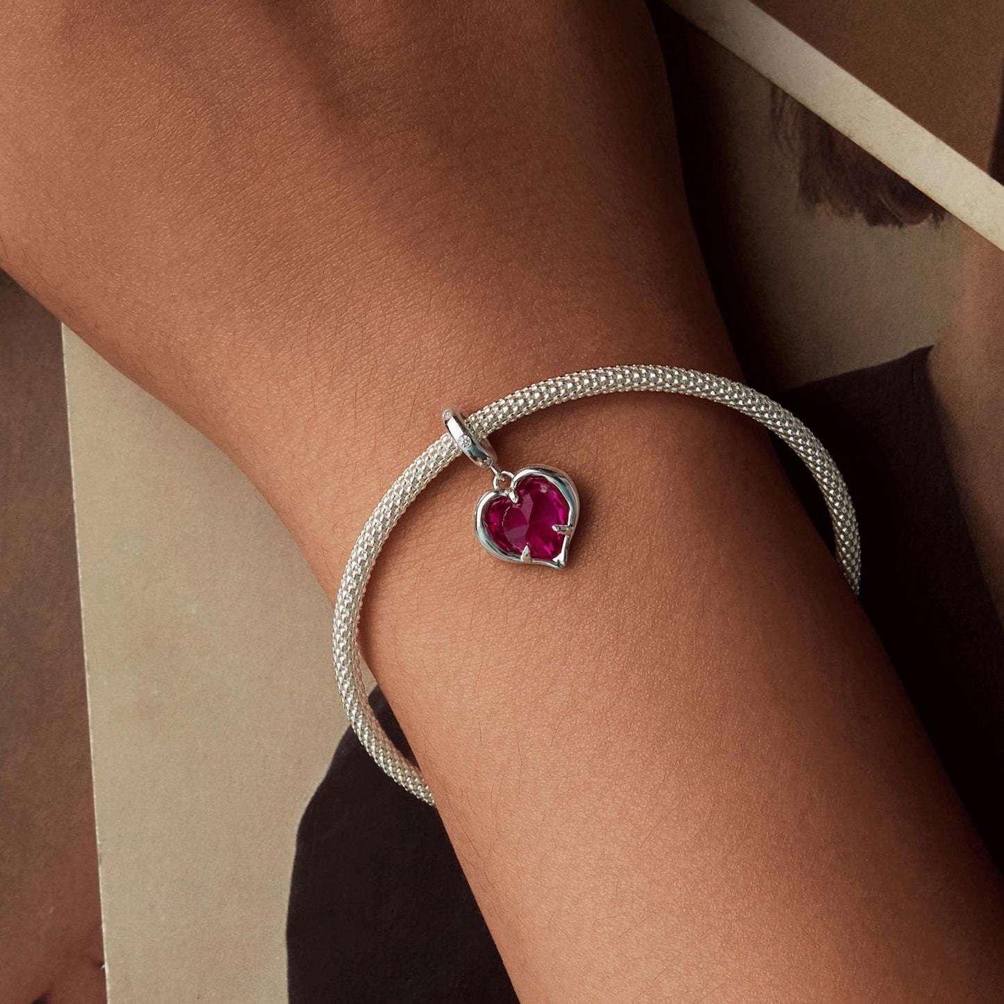 Holding Love Heart Charm