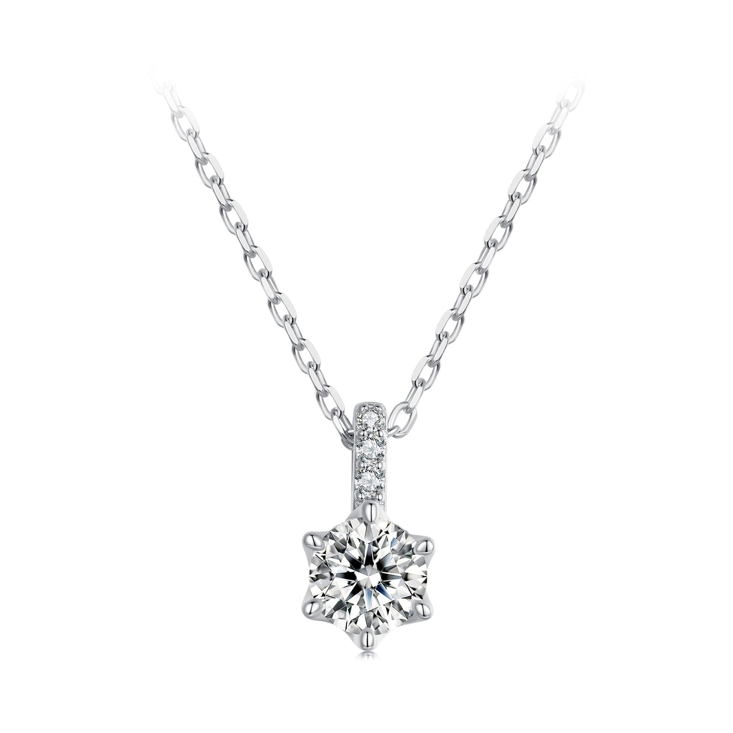0.5ct Sparkling Moissanite Necklace
