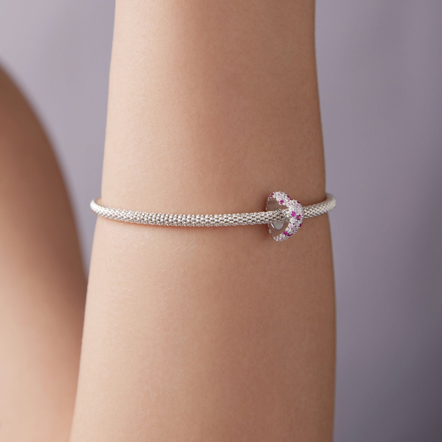 Heart Silicone Spacer Beads Charm