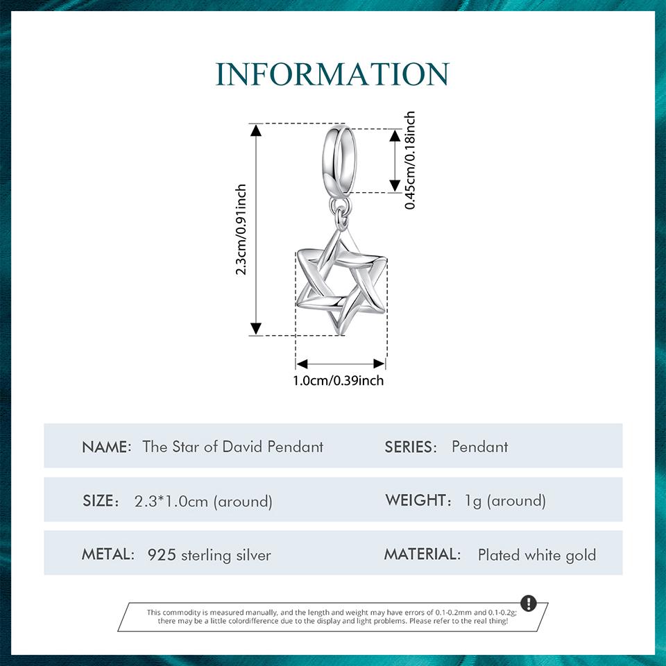 The Star of David Pendant Charm