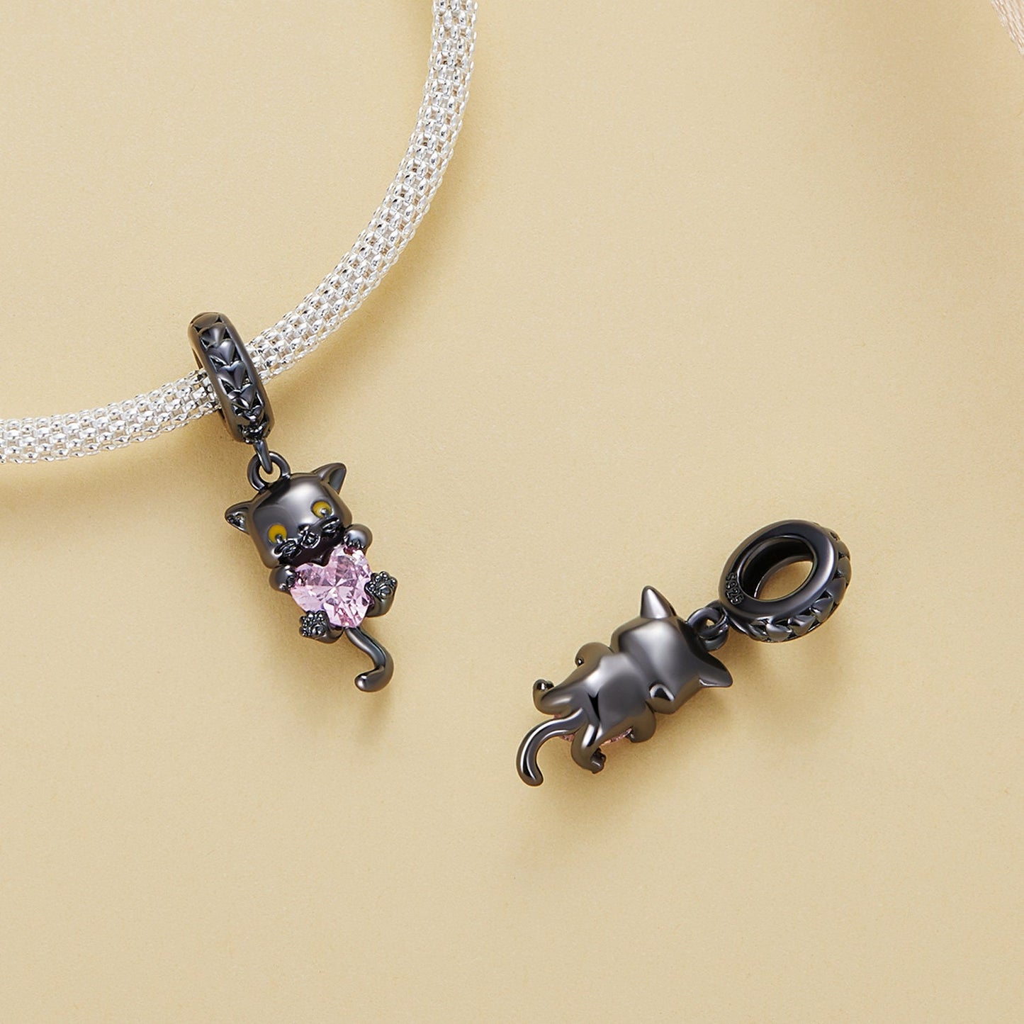 Black Cat Bead Charm
