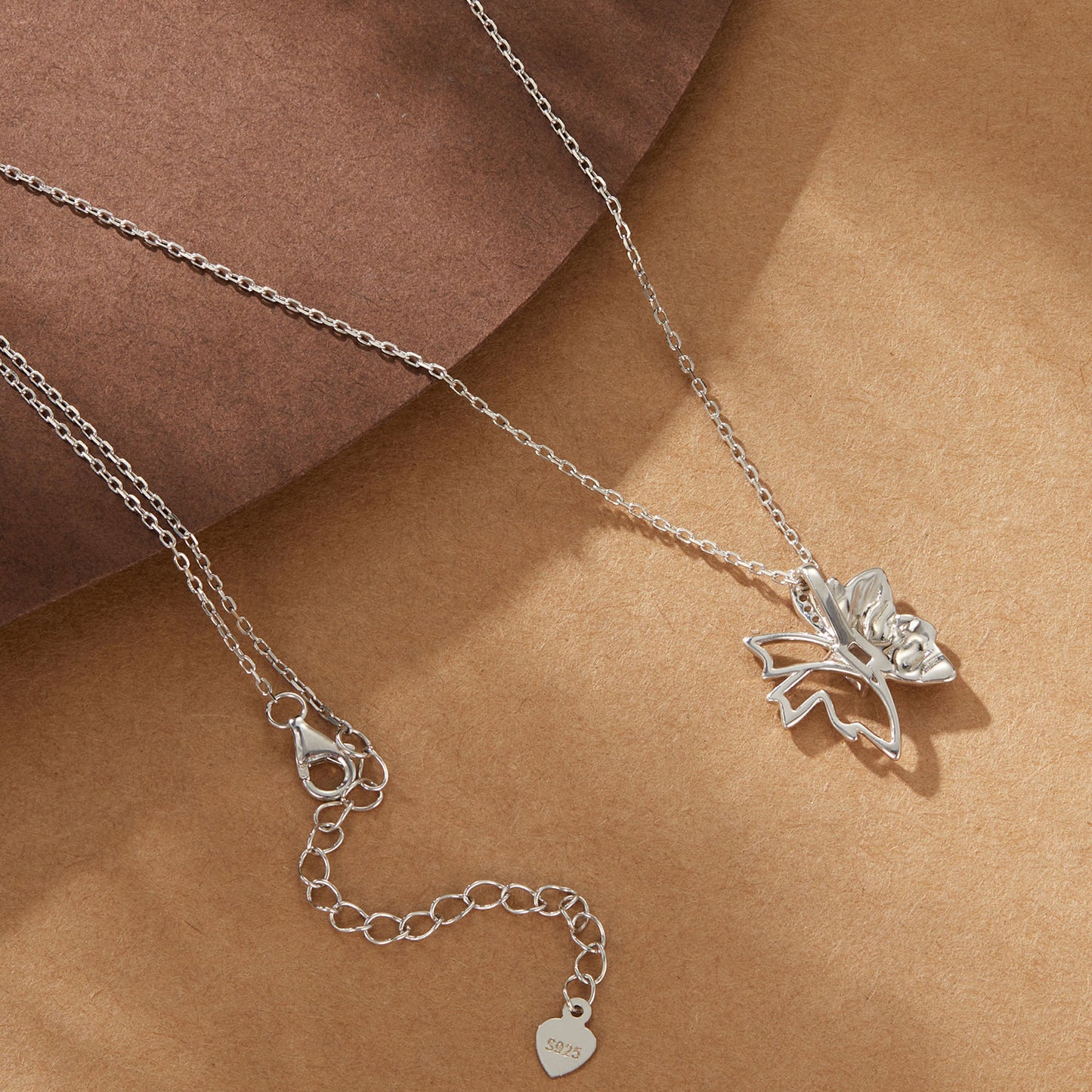 Autumn Leaf Butterfly Necklace