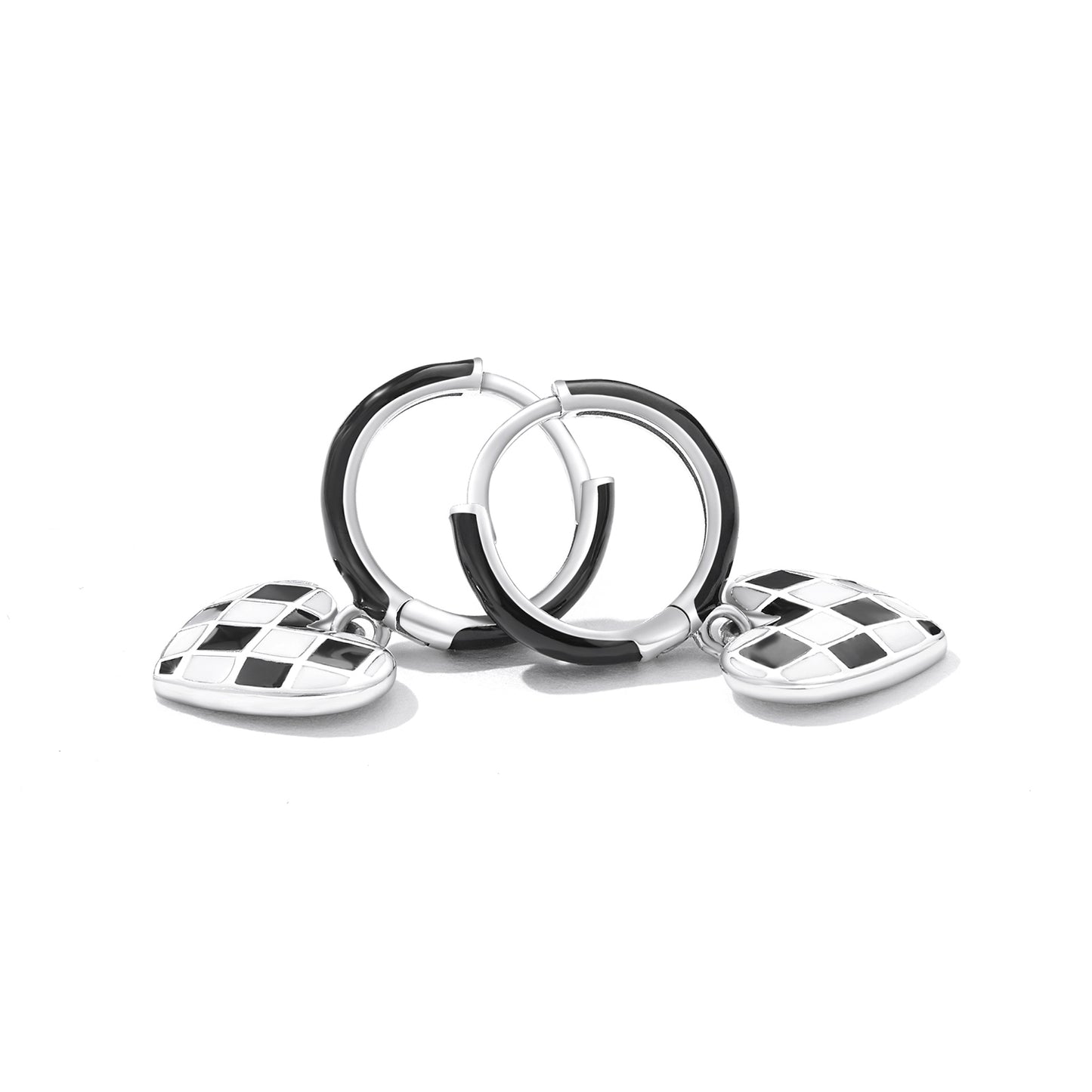Heart Diamond Clip Earrings