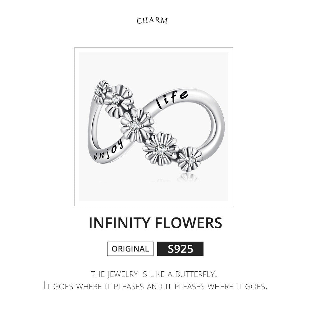 Infinity Flowers Charm