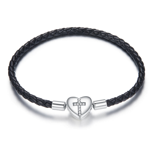 Modern Cross Charm Bracelet