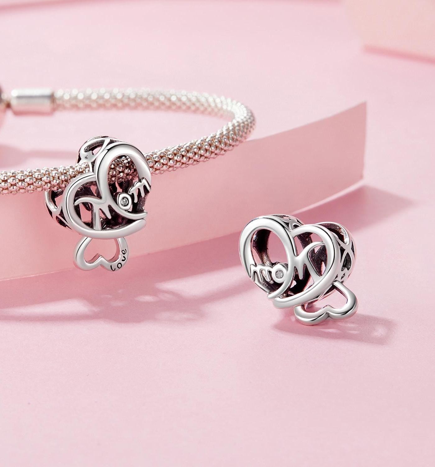 Mother's Day Double Heart Charm