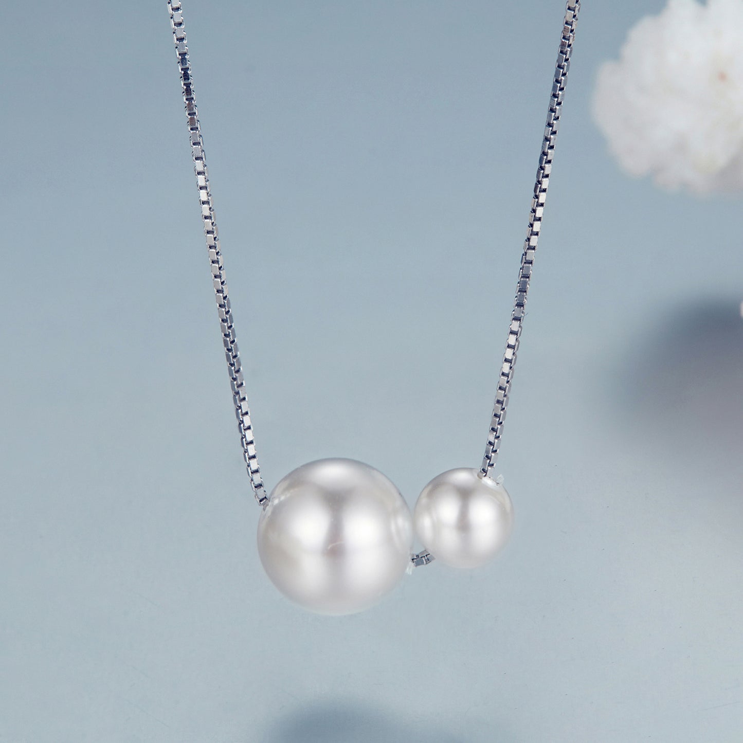 Simulated Pearl Collarbone Necklace