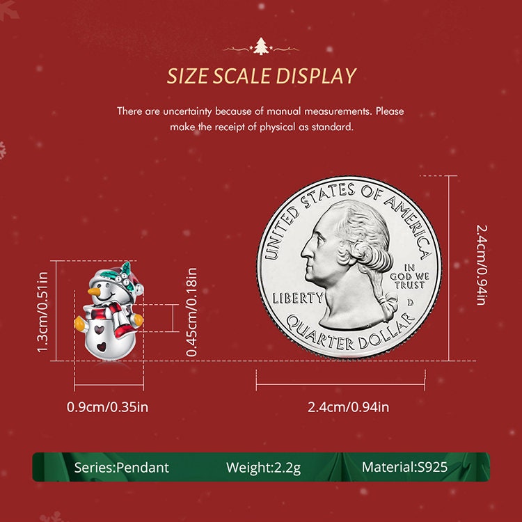 Snowman Bead Charm