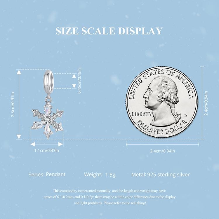 Ice Crystal Pendant Charm