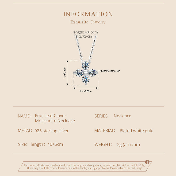 Clover Moissanite Necklace