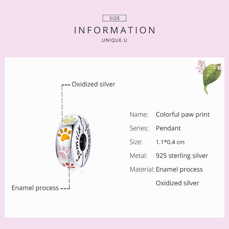 Cat Paw Prints Clip Charm