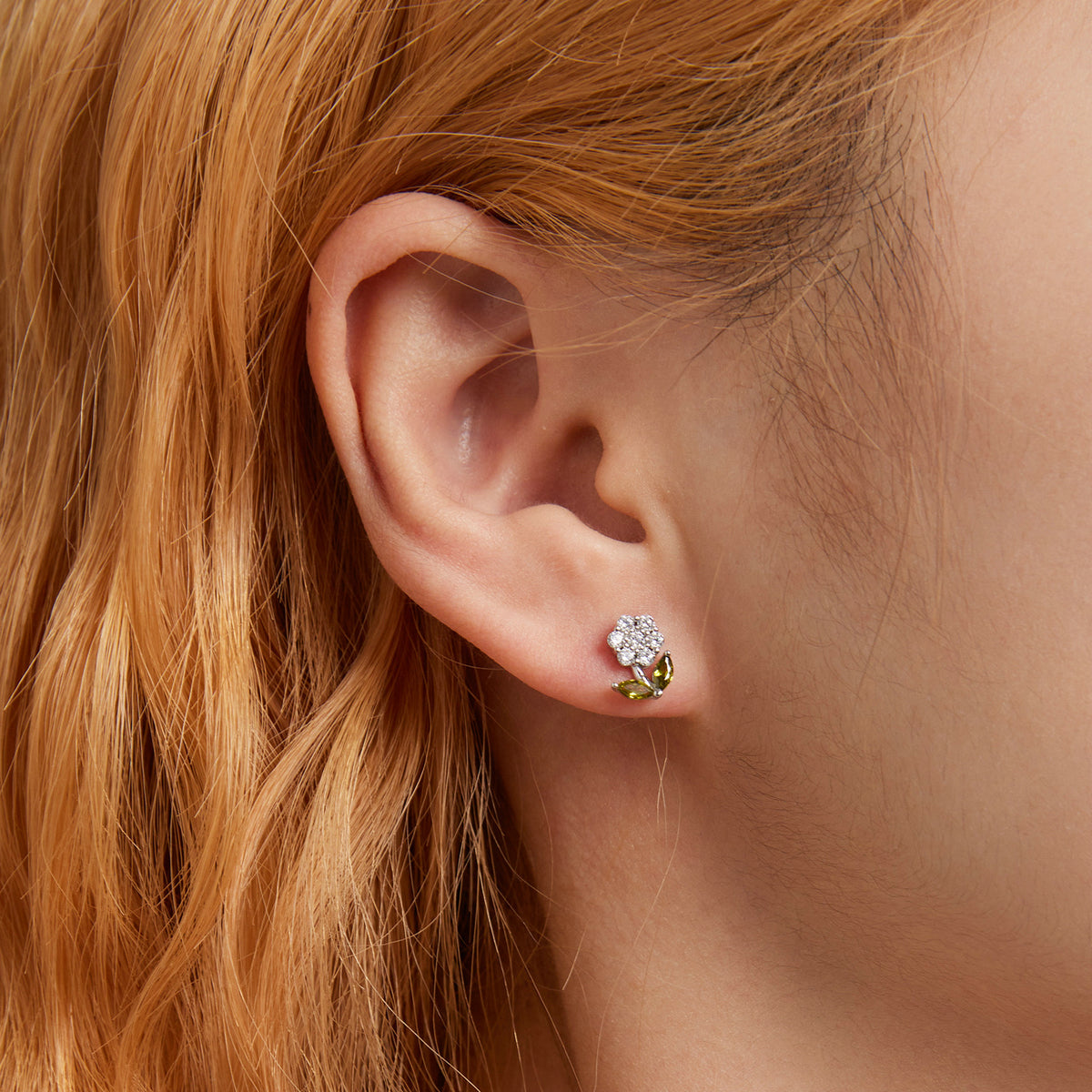 Delicate Flower Stud Earrings