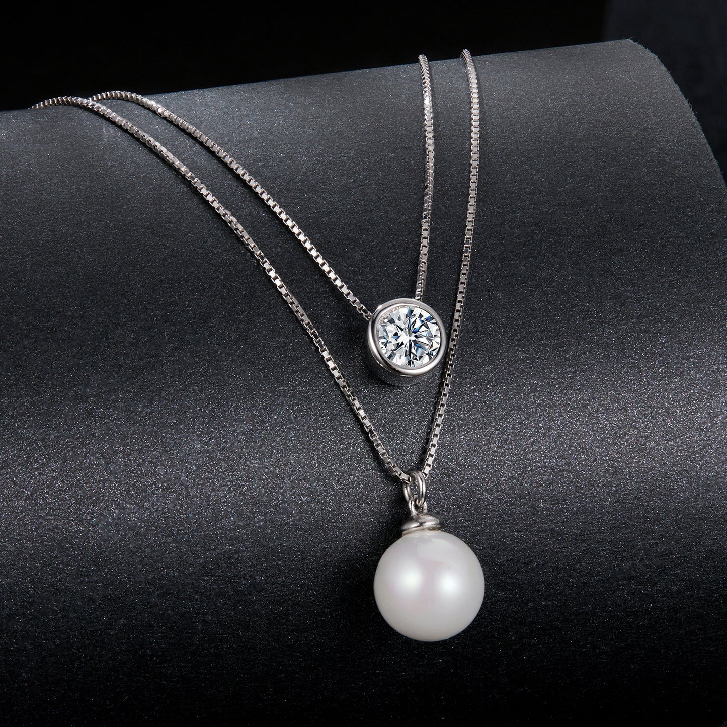 0.5 Carat Double-Layer Moissanite Necklace