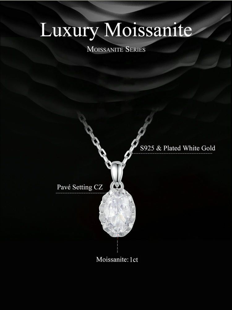 Brilliant 1ct Moissanite Necklace