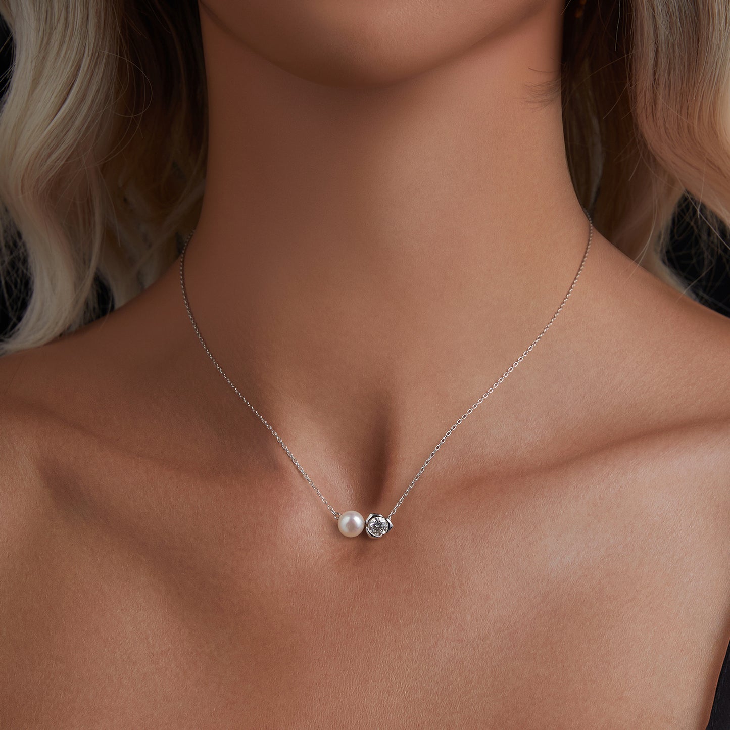 Rose Design Moissanite Necklace