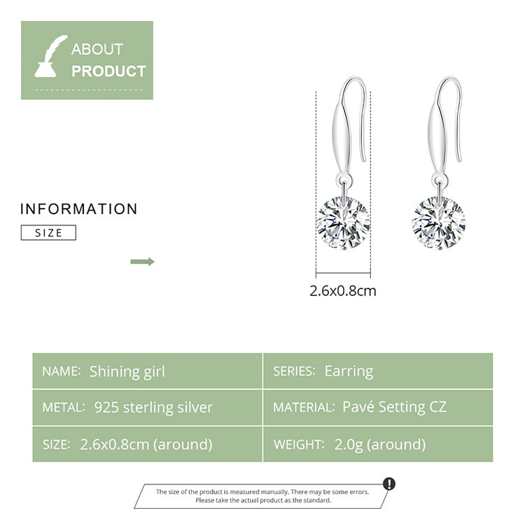 Single Zircon Stud Earrings