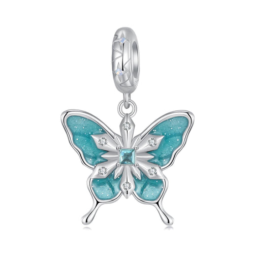 Snowflake Butterfly Pendant Charm