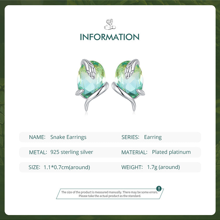 Compact Snake Stud Earrings