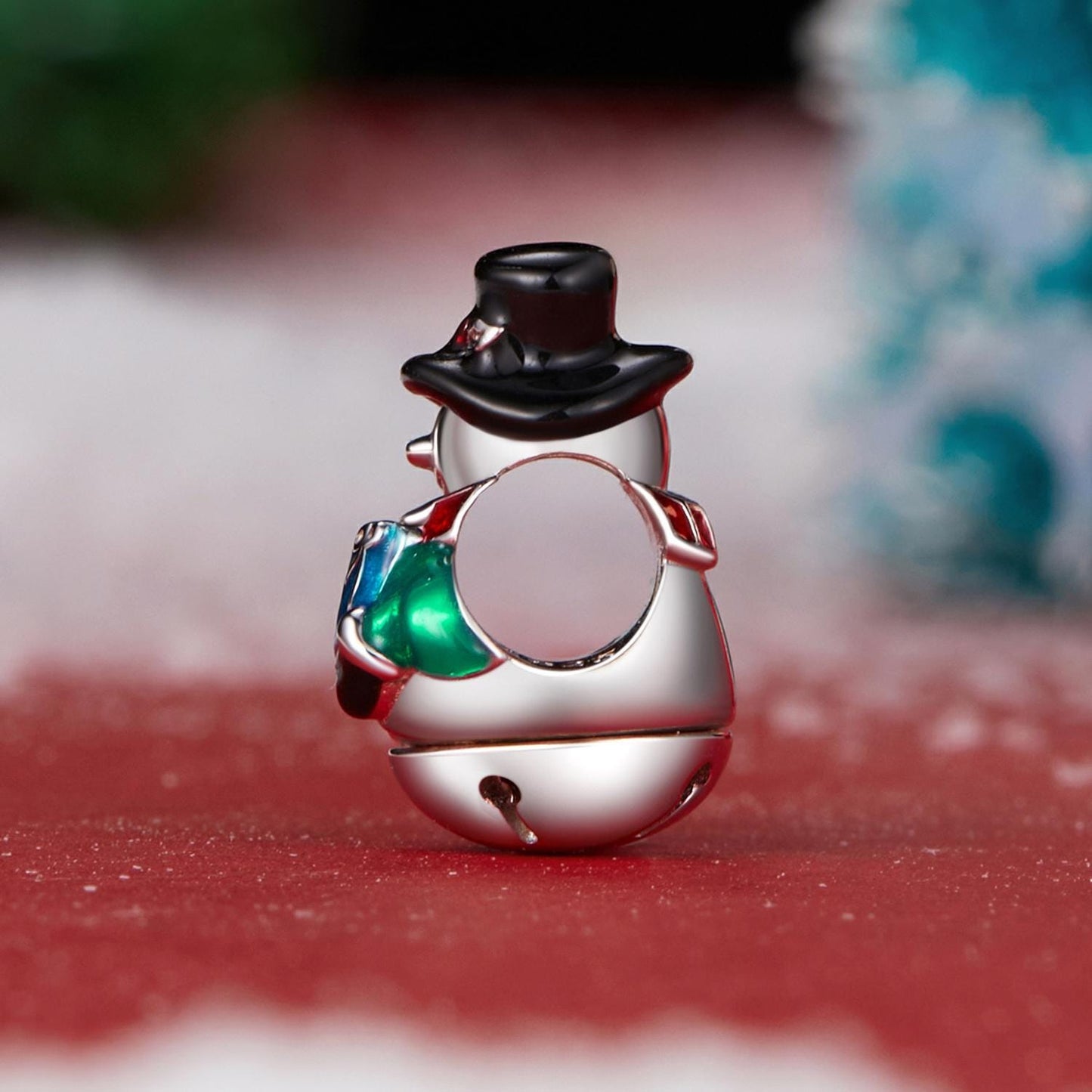 Christmas Bell Snowman Charm
