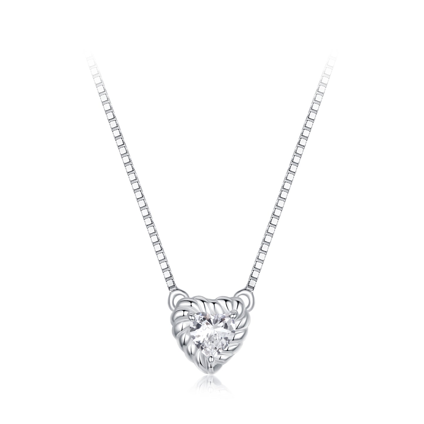 Delicate Heart Moissanite Collarbone Necklace