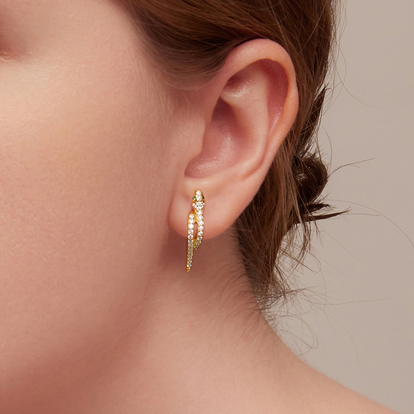 Mystic Snake Clip Earrings