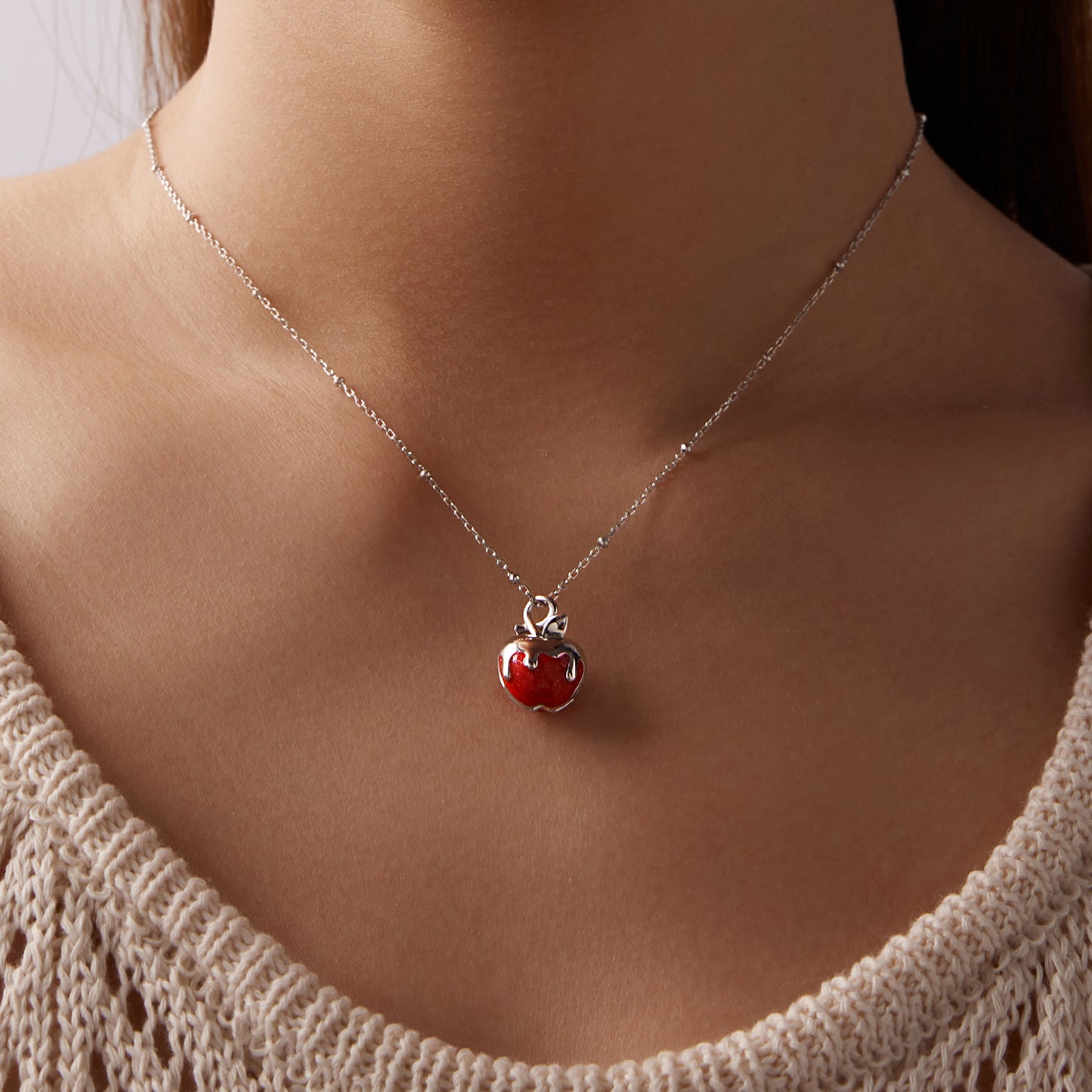 Christmas Apple Necklace