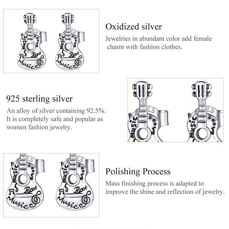 Vintage Guitar Earrings