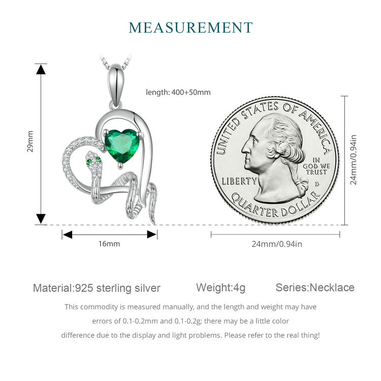 Elegant Serpent Heart Necklace