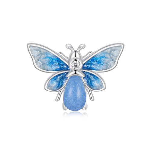 Luminous Radiant Blue Bee Charm