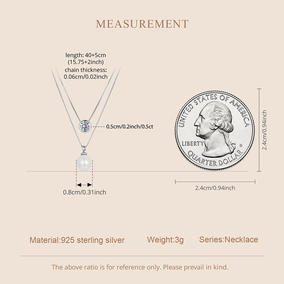 0.5 Carat Double-Layer Moissanite Necklace
