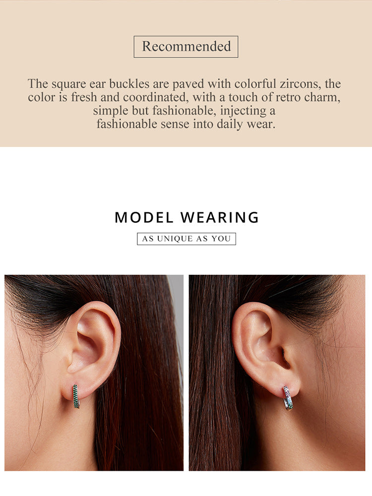 Square Clip Earrings