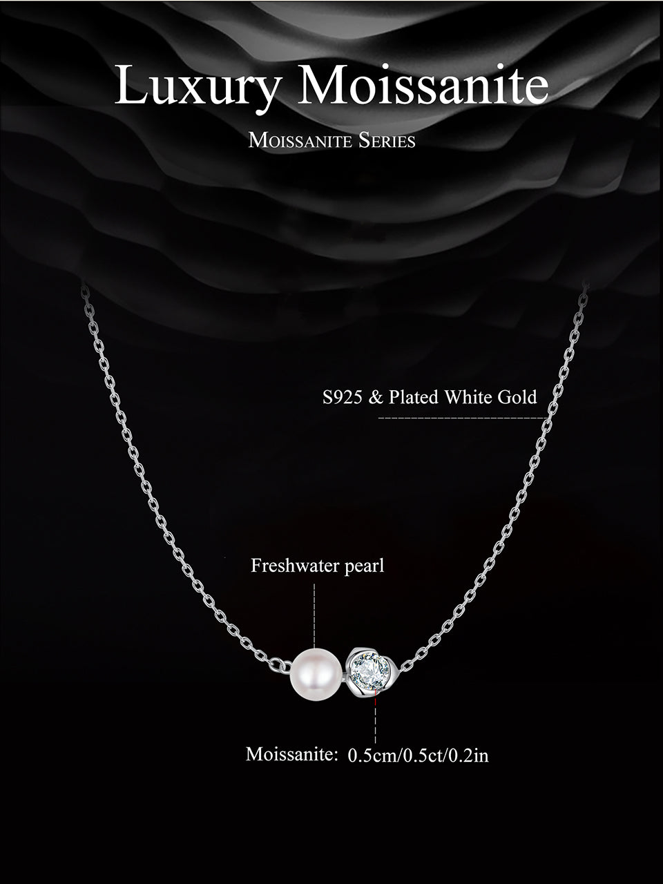 Rose Design Moissanite Necklace