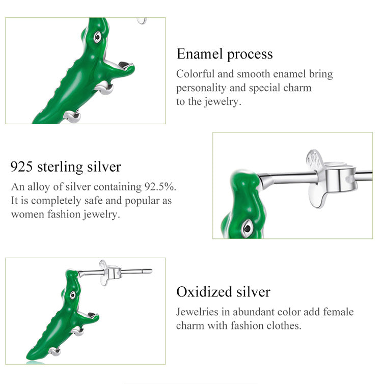 Playful Alligator Stud Earrings