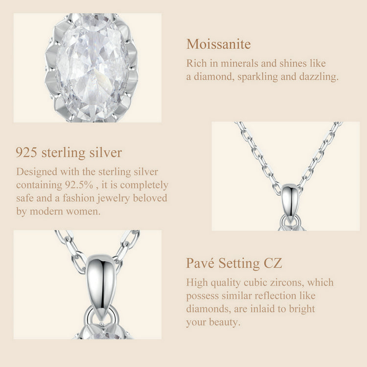 Brilliant 1ct Moissanite Necklace