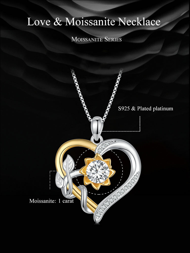 Heart-Shaped Moissanite Necklace