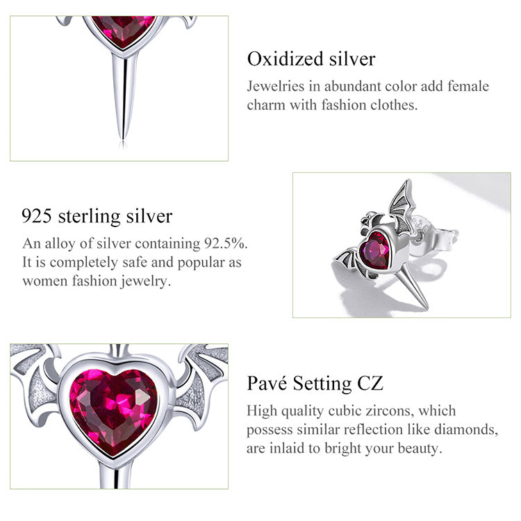 Winged Heart Earrings