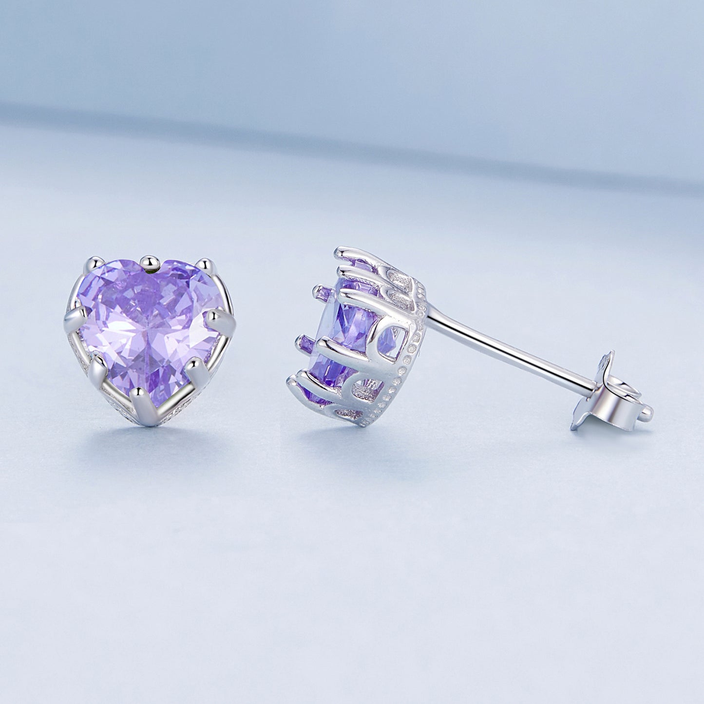 February Birthstone Stud Earrings
