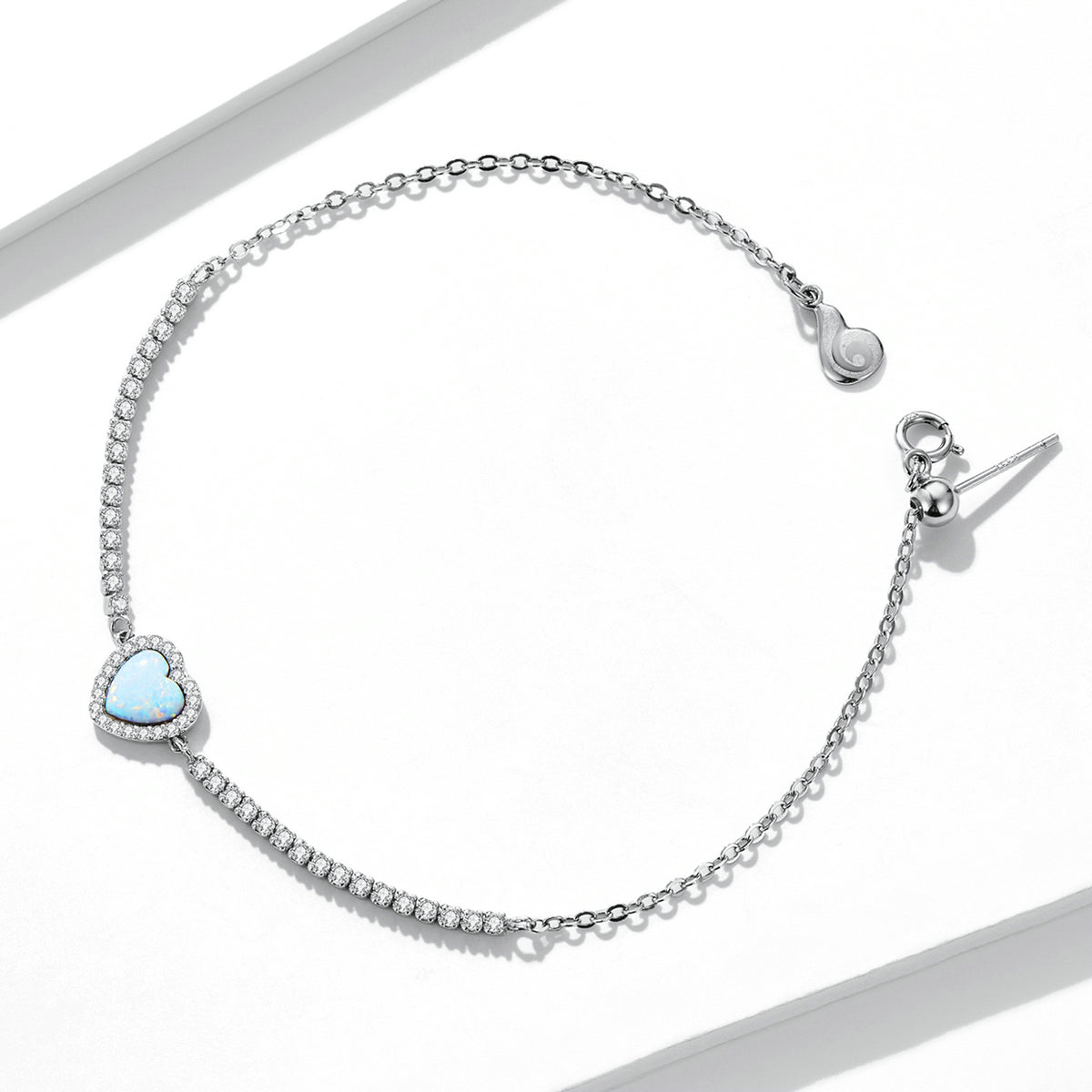 Opal Heart Bracelet