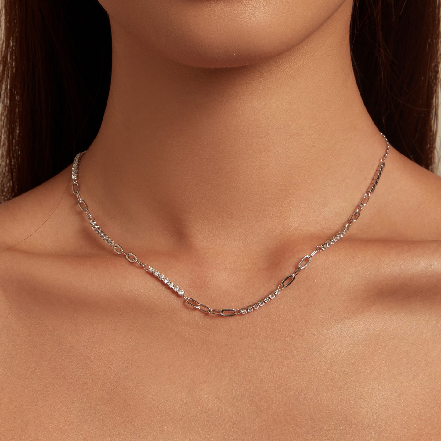 Sparkling Segmented Necklace
