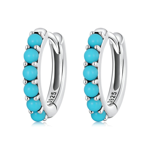 Minimalist Turquoise Clip Earrings