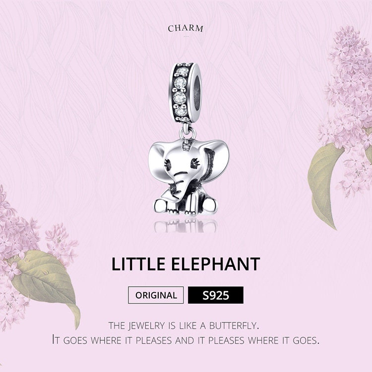 Cute Baby Elephant Charm