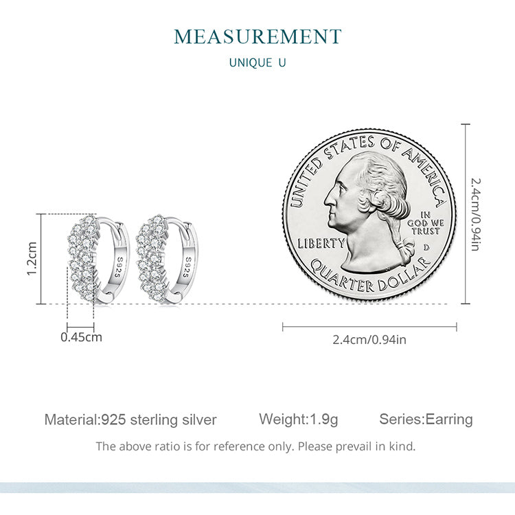 Elegant Zircon Clip-On Earrings