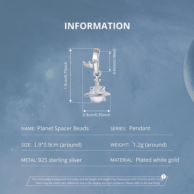 Planet Spacer Beads Charm