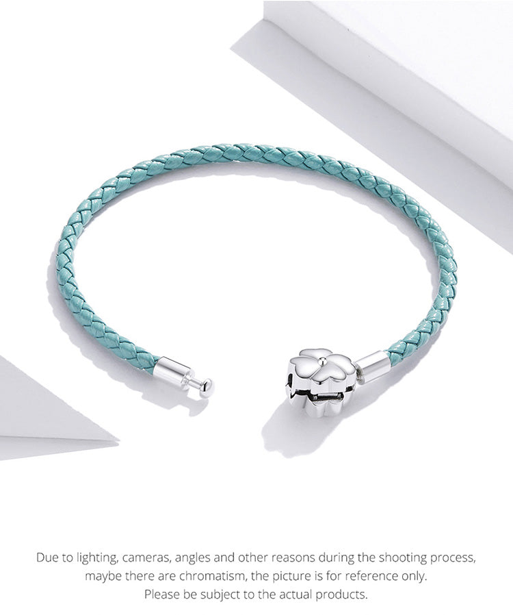 Gradient Clover Leather Basic Bracelet